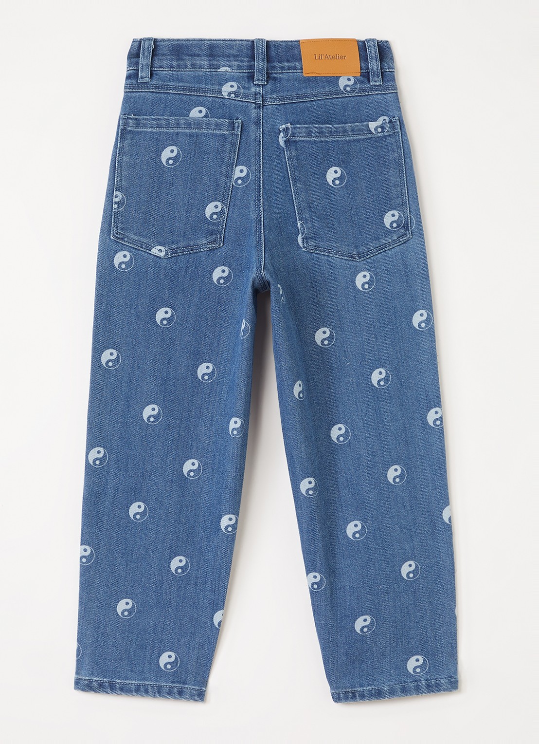 Lil 'Atelier NMMLivo loose fit jeans met print - voorkant 3 jeans