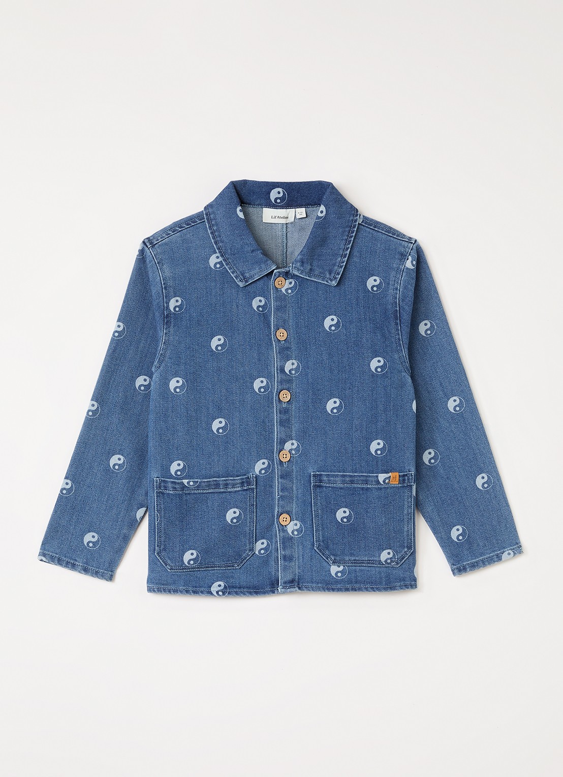 Lil 'Atelier NMMLivo spijkerjas met print - voorkant 2 jeans