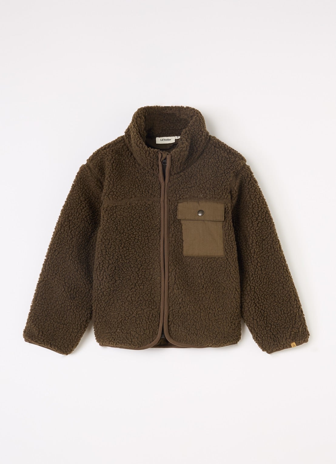 Lil 'Atelier NMMNalo jack van teddy met borstzak - voorkant 2 bruin