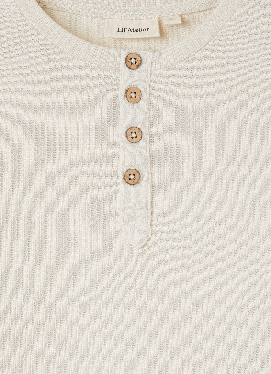Lil 'Atelier NMMNort longsleeve met structuur - detail 3 ivoor