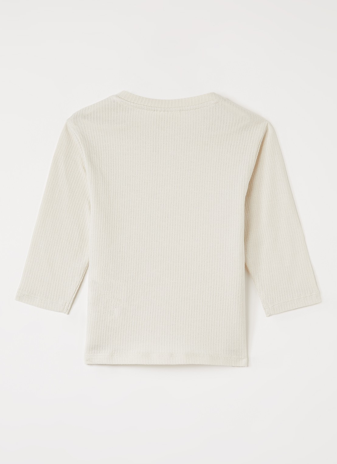 Lil 'Atelier NMMNort longsleeve met structuur - voorkant 2 ivoor