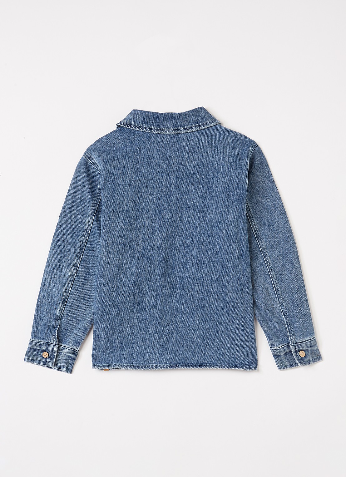 Lil 'Atelier NMMobello blouse van denim - voorkant 2 indigo