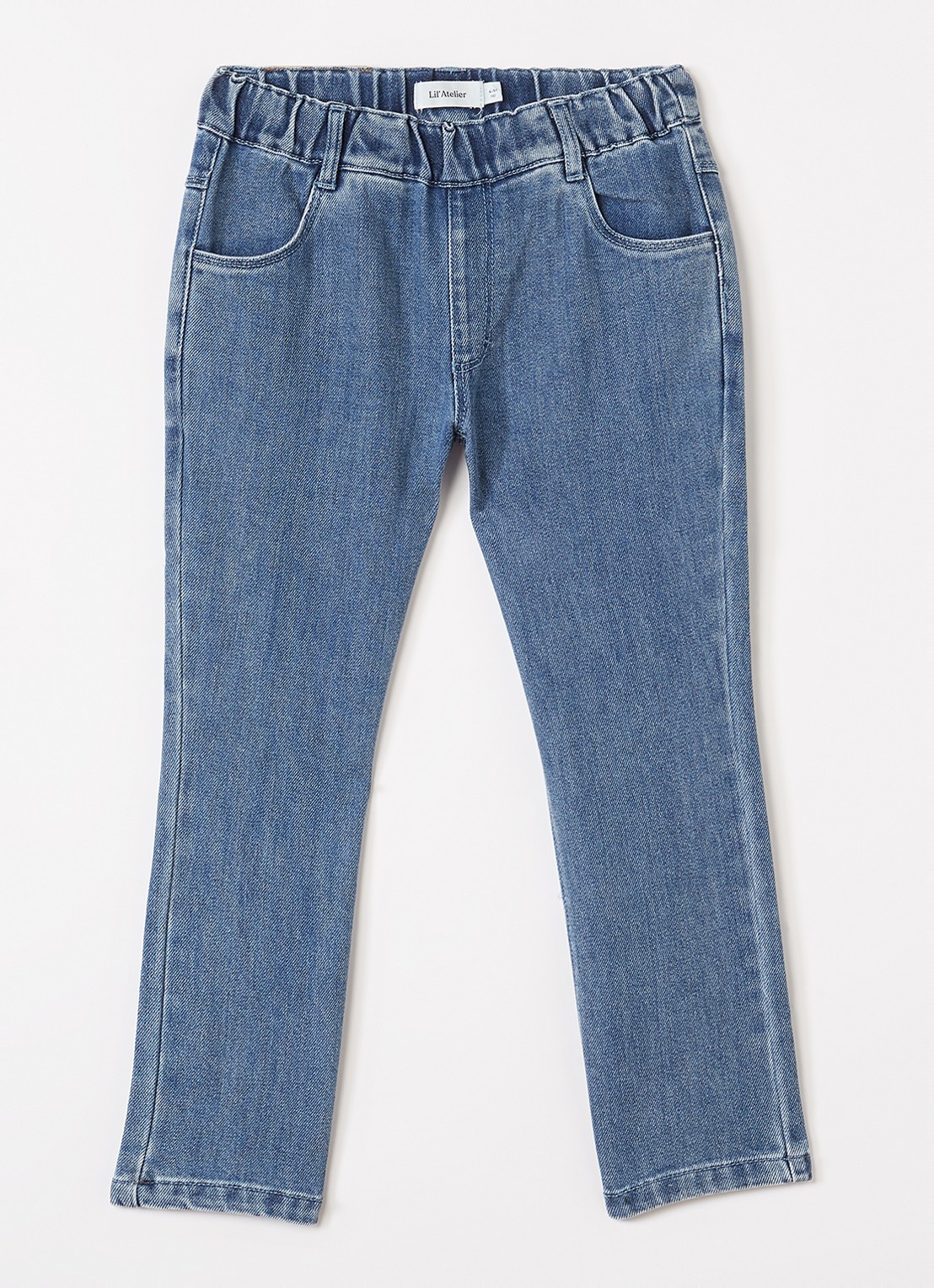 Lil 'Atelier NMMObello slim fit jeans - voorkant 2 indigo