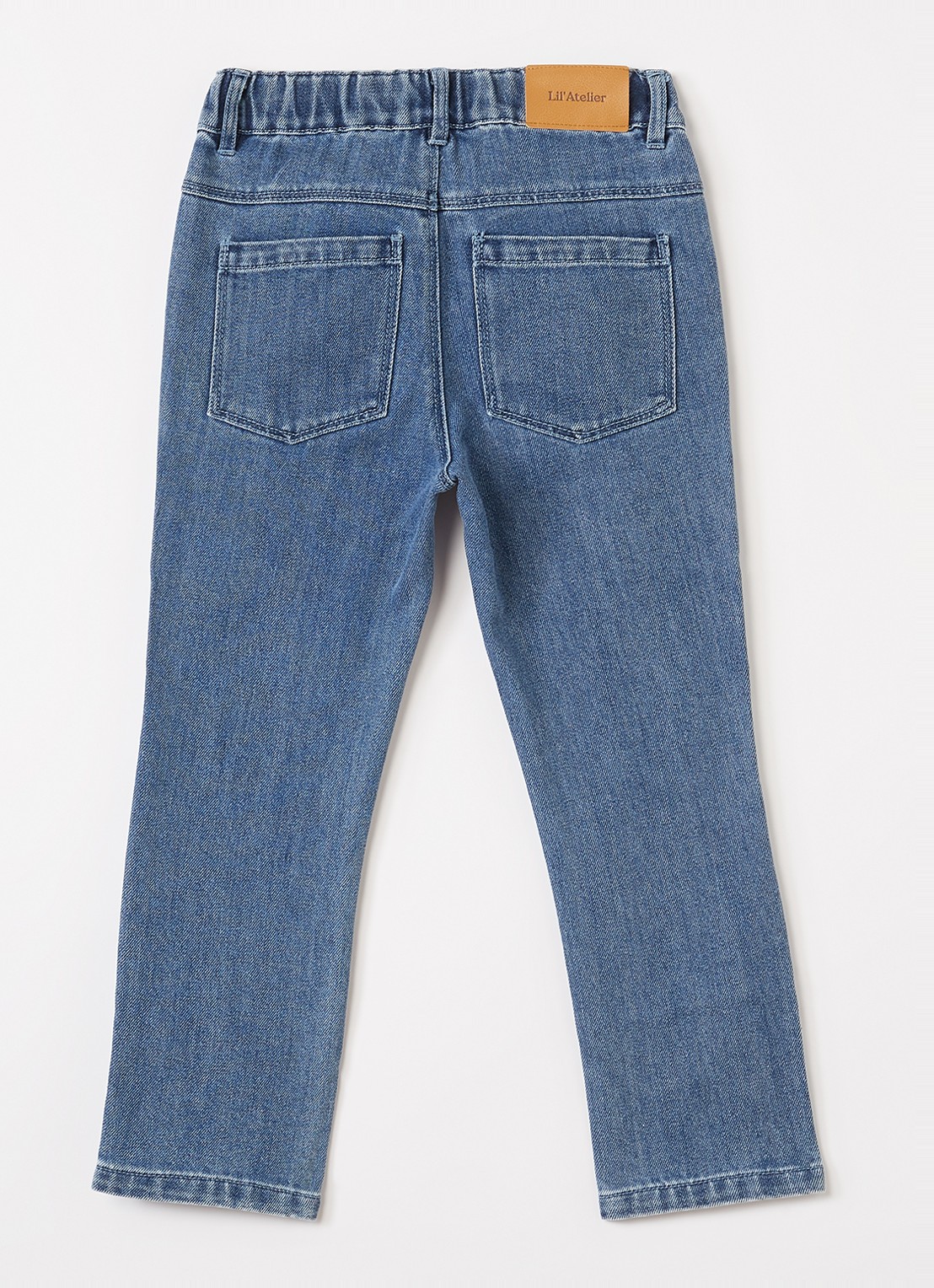 Lil 'Atelier NMMObello slim fit jeans - voorkant 3 indigo