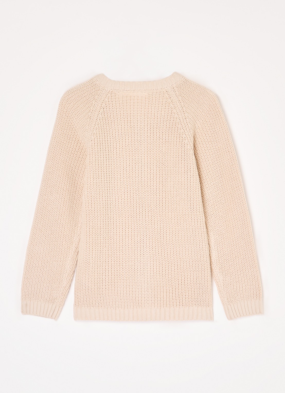 Lil 'Atelier NMNEmlen grofgebreid vest van  katoen - achterkant creme