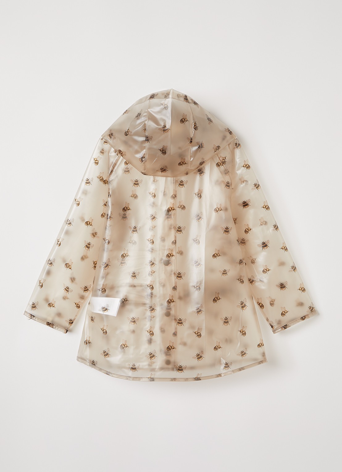 Lil 'Atelier NMNMamio semi-transparante regenjas me print - achterkant 3 beige