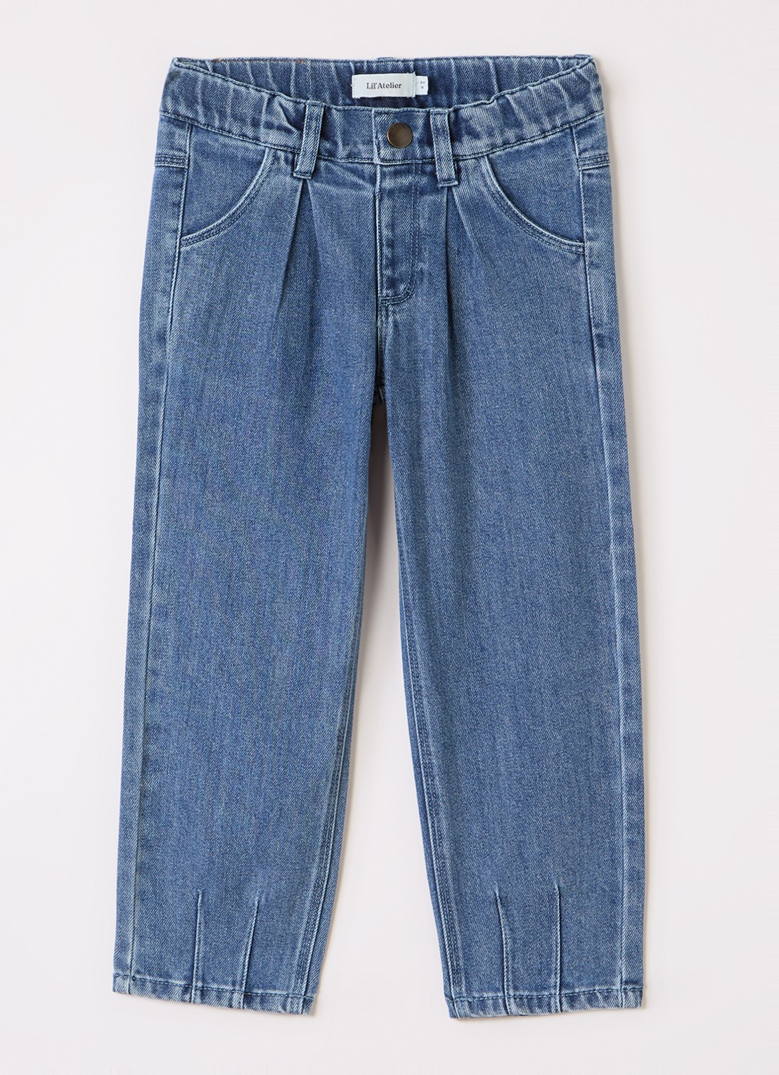 Lil 'Atelier NMNObello slim fit jeans - voorkant 2 indigo