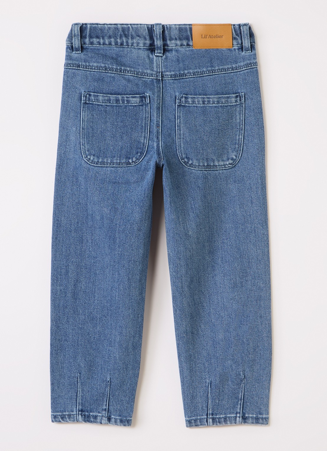 Lil 'Atelier NMNObello slim fit jeans - voorkant 3 indigo