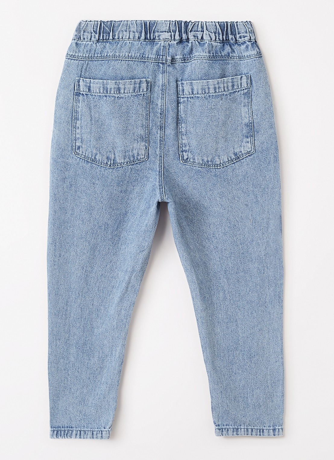 Lil 'Atelier NMNTaya loose fit jeans met medium wassing - voorkant 2 indigo