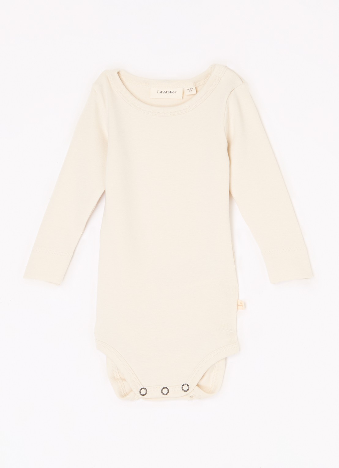 Lil 'Atelier Romper in  katoenblend - voorkant beige