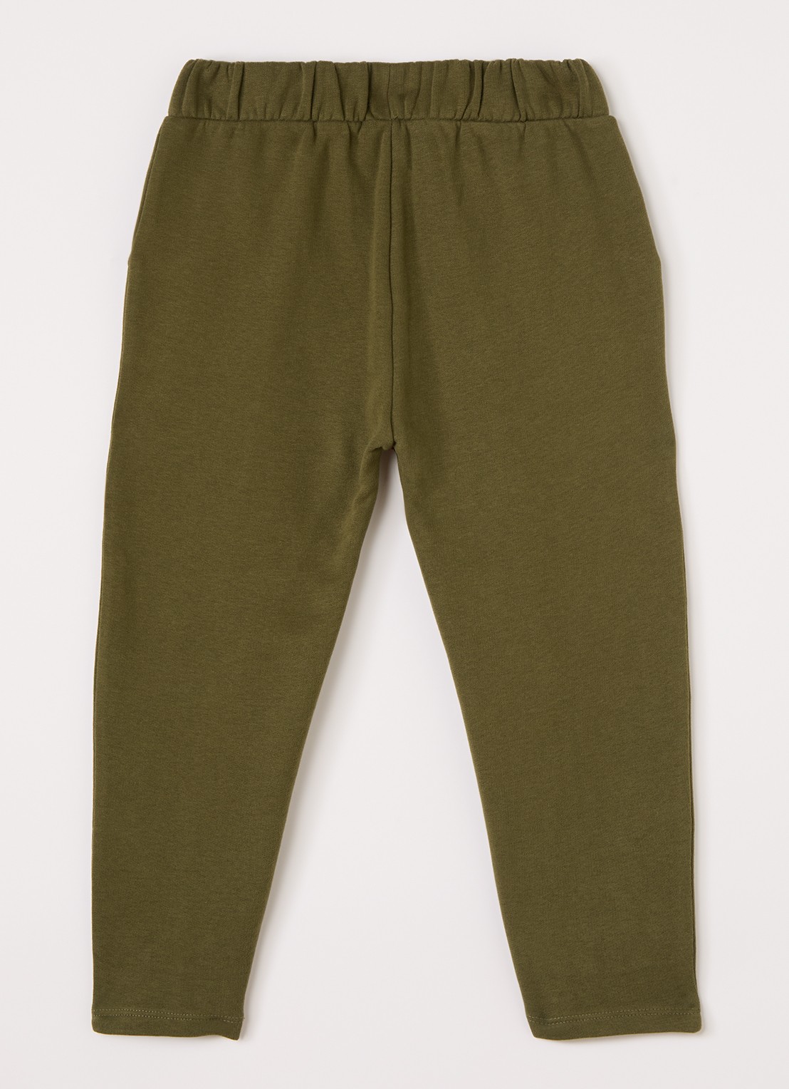 Lil 'Atelier Slim fit joggingbroek met steekzakken - voorkant 2 mosgroen
