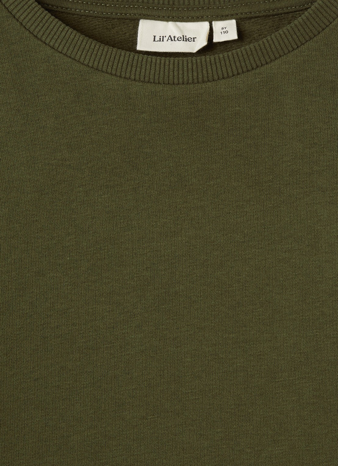 Lil 'Atelier Sweater met ronde hals - detail 3 mosgroen
