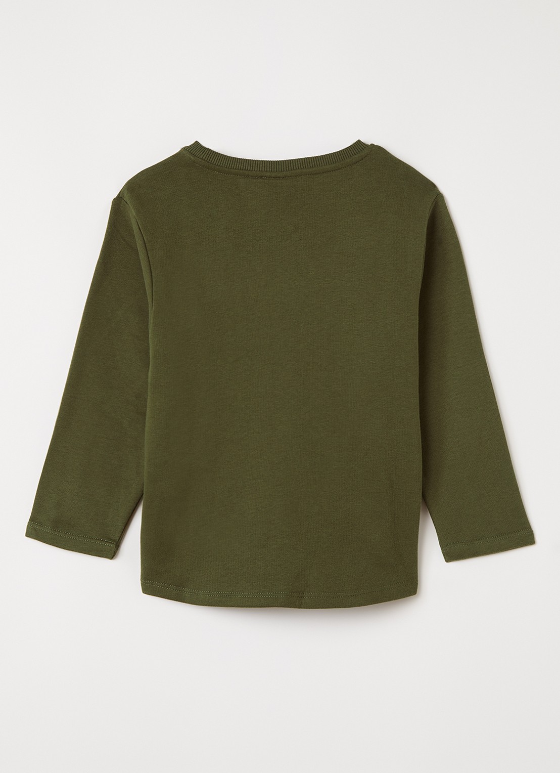 Lil 'Atelier Sweater met ronde hals - voorkant 2 mosgroen