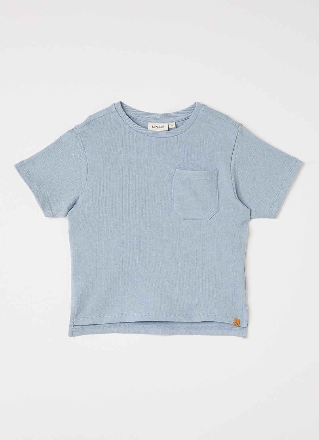 Lil 'Atelier T-shirt met borstzak - voorkant lichtblauw