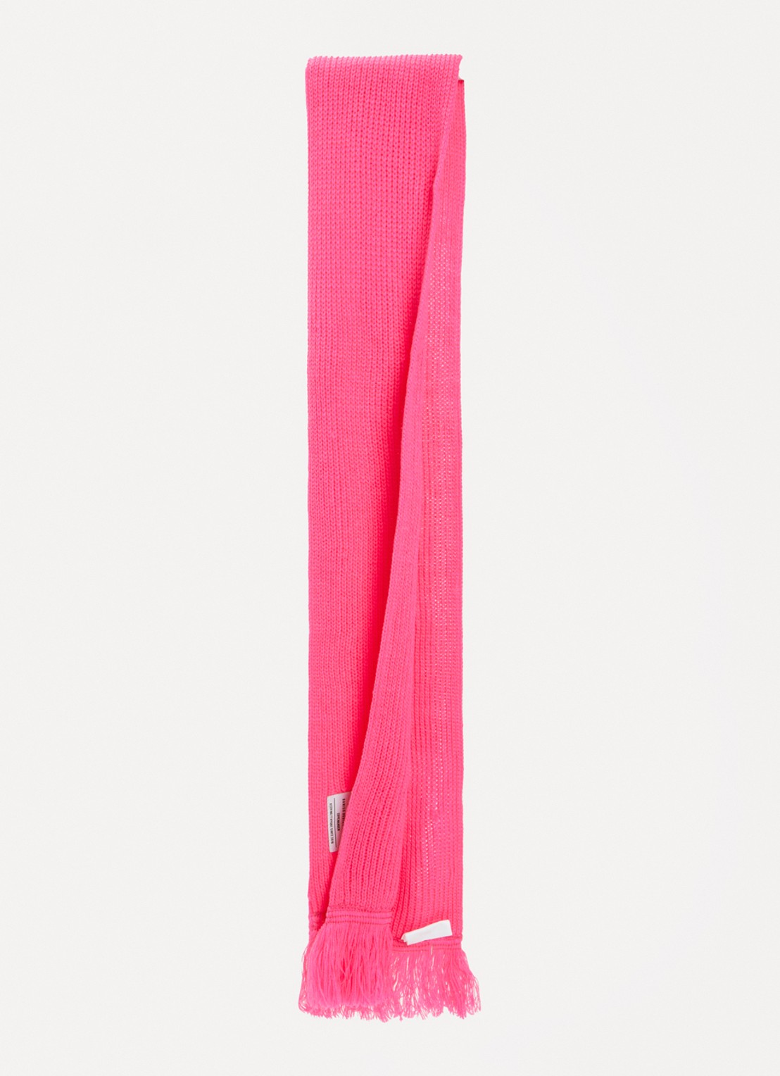 Lil' Boo Hygge grofgebreide sjaal met logo - detail 2 fuchsia