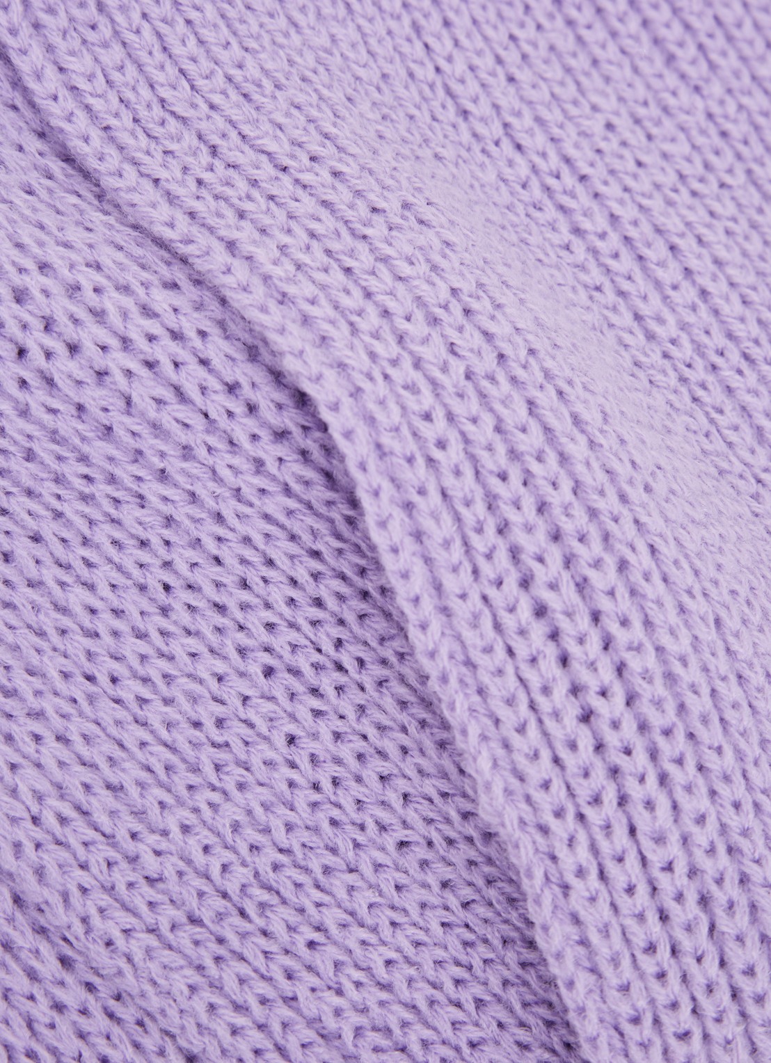 Lil' Boo Hygge grofgebreide sjaal met logo - detail 2 lila