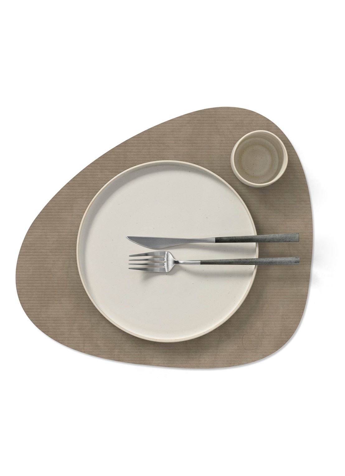 LIND DNA Corduroy placemat 37 x 44 cm - detail 4 middengrijs