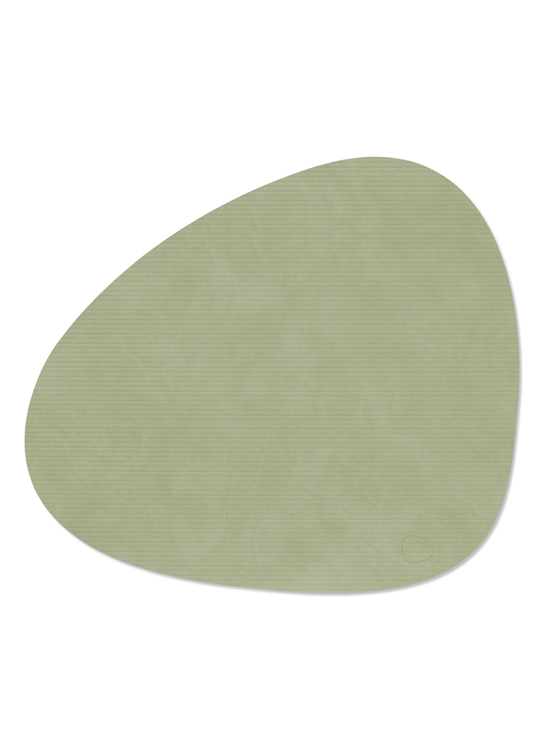 LIND DNA Corduroy placemat 37 x 44 cm - voorkant 2 olijfgroen
