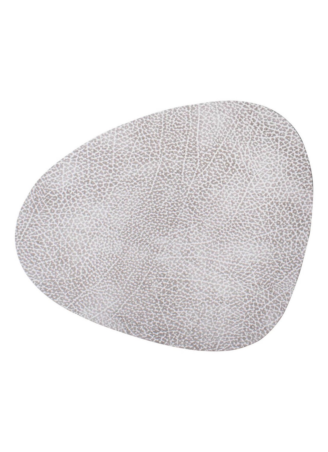 LIND DNA Curve placemat van  leer 37 x 44 cm - voorkant 2 wit