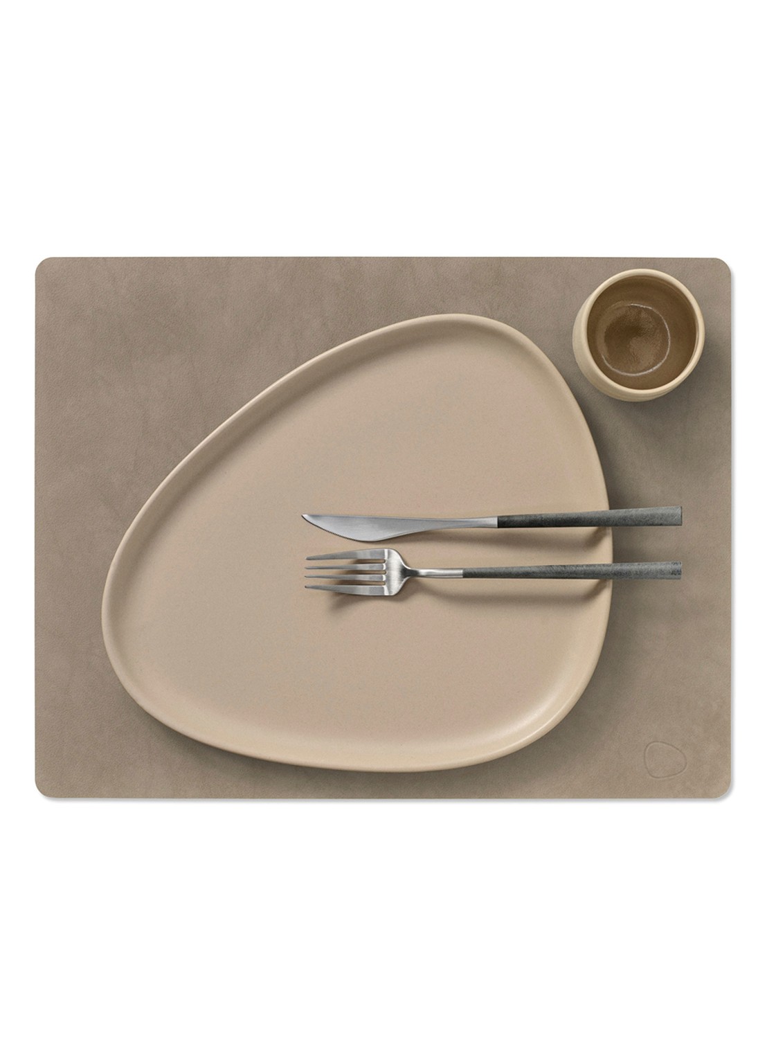 LIND DNA Nupo placemat 35 x 45 cm - voorkant 2 middengrijs