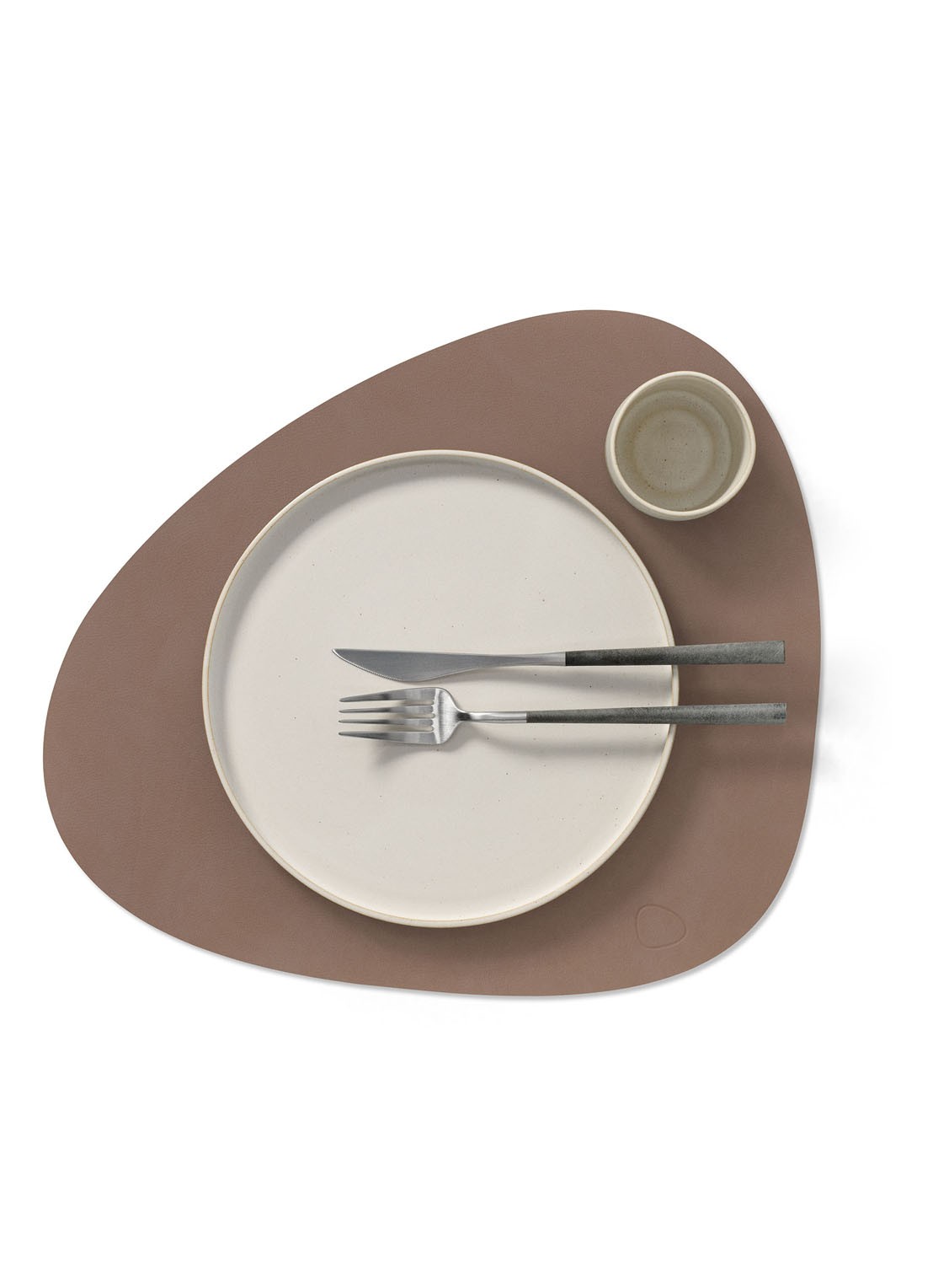 LIND DNA Nupo placemat 37 x 44 cm  - voorkant 2 taupe
