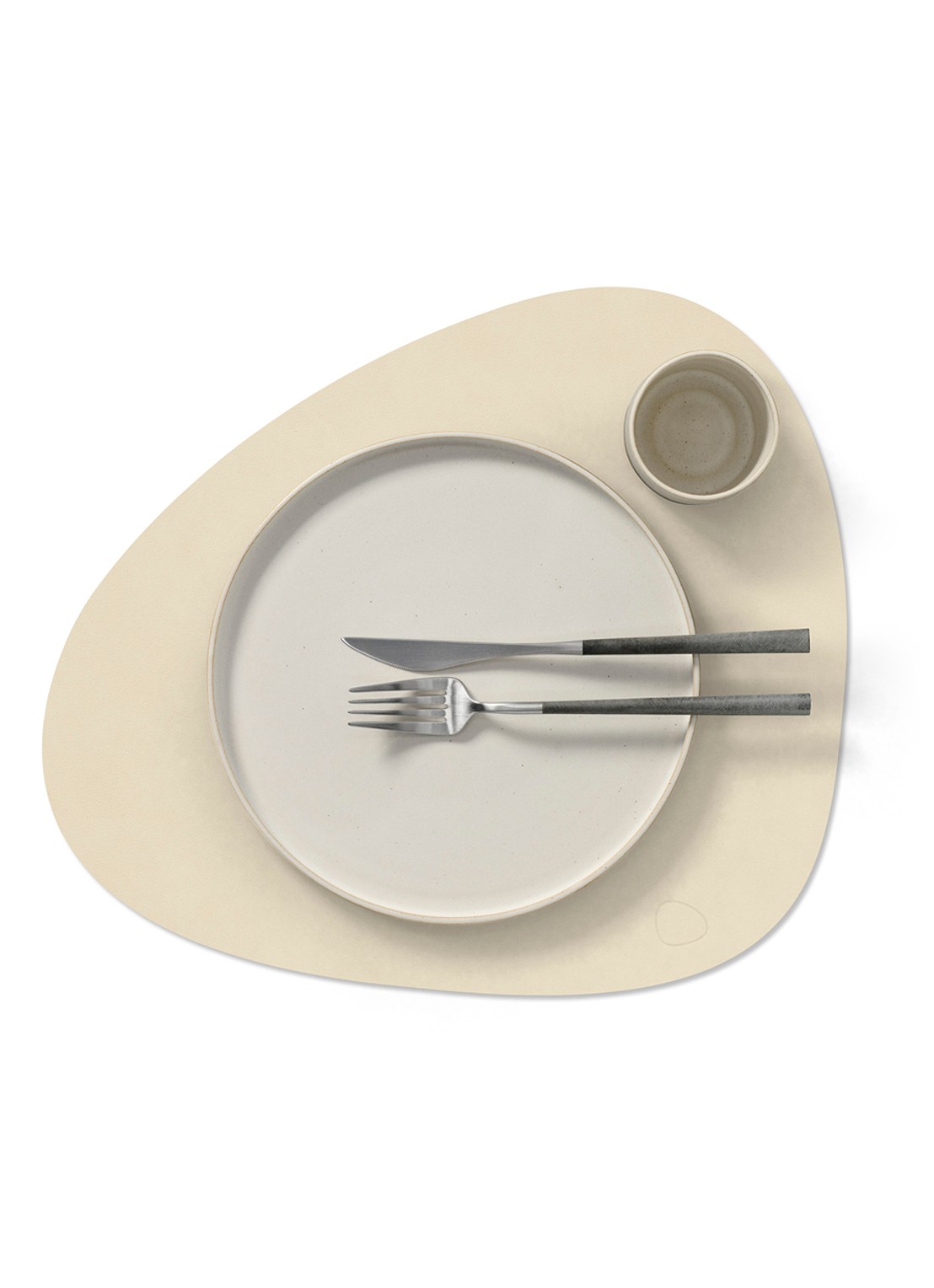 LIND DNA Nupo placemat 37 x 44 cm - achterkant 2 vanillegeel