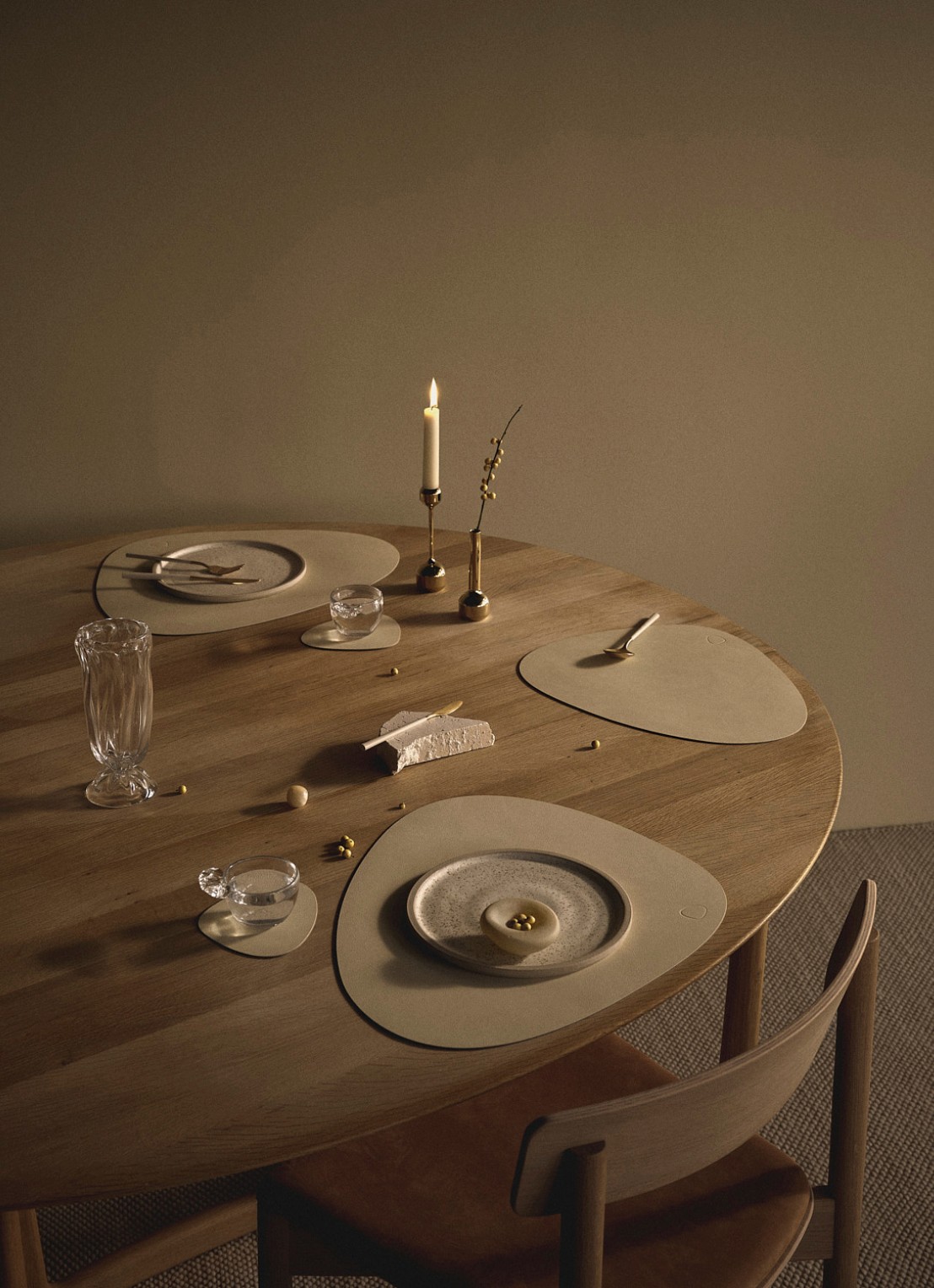 LIND DNA Nupo placemat 37 x 44 cm - voorkant 4 vanillegeel