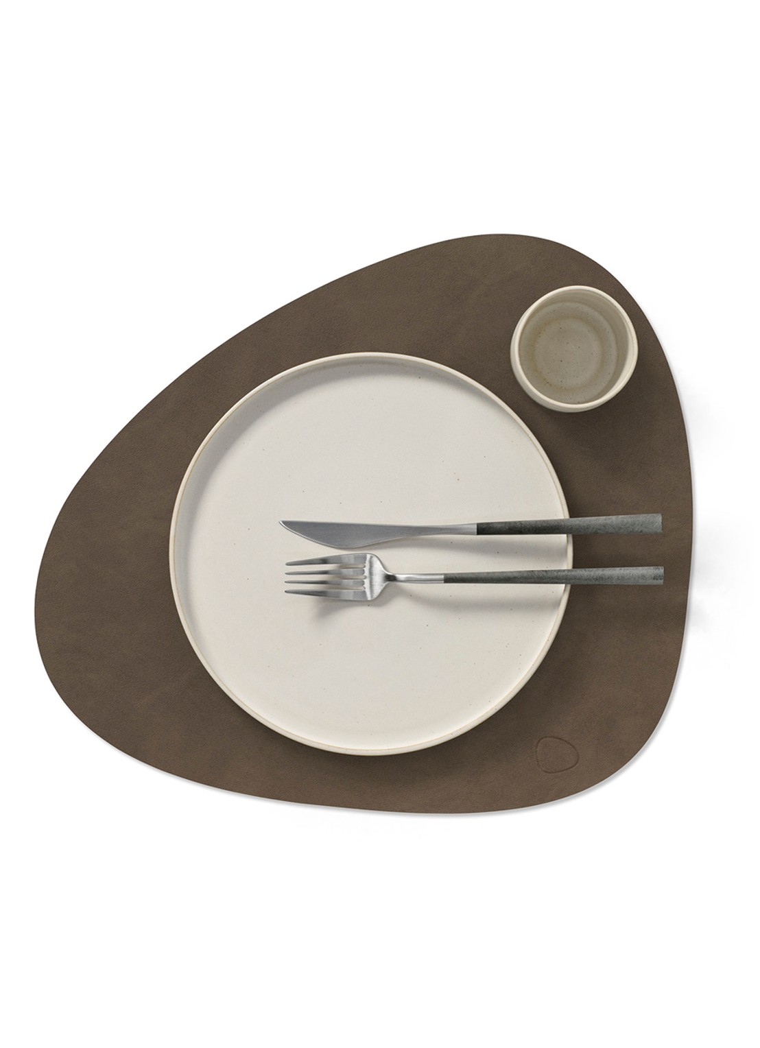 LIND DNA Nupo placemat 37 x 44 cm - achterkant 6 donkerbruin