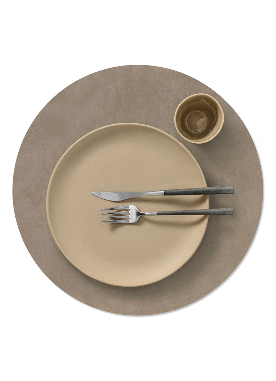 LIND DNA Nupo placemat 40 cm - voorkant 2 middengrijs