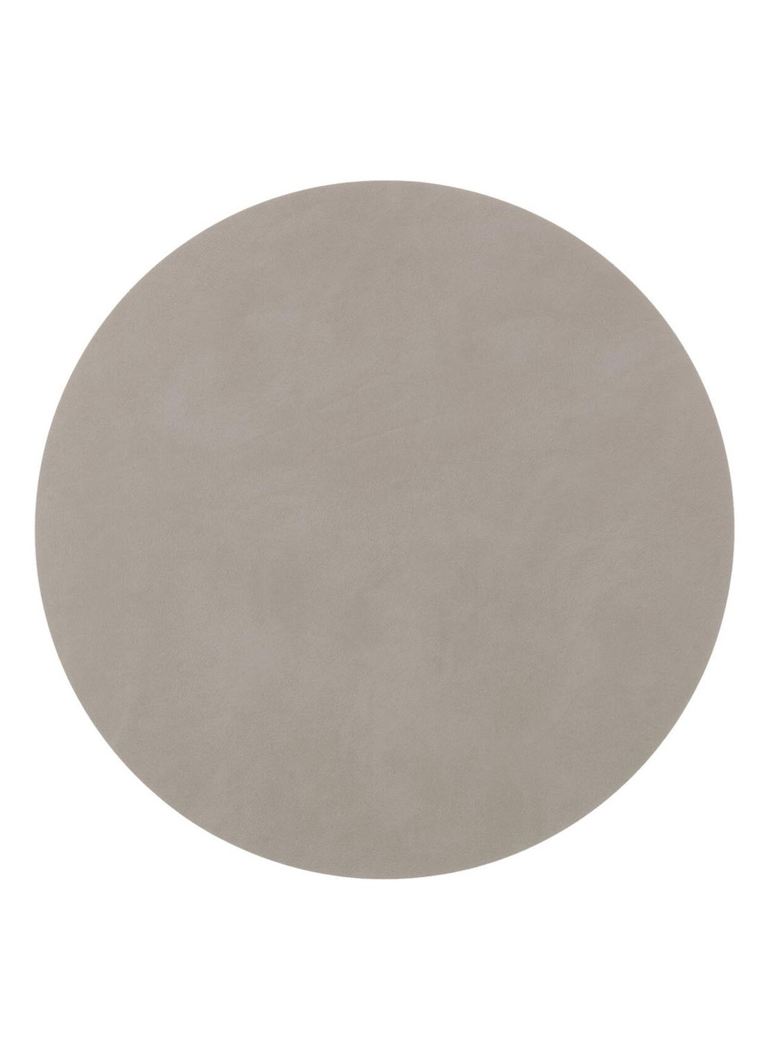 LIND DNA Table Mat Circle placemat van  leer 40 cm - voorkant grijs
