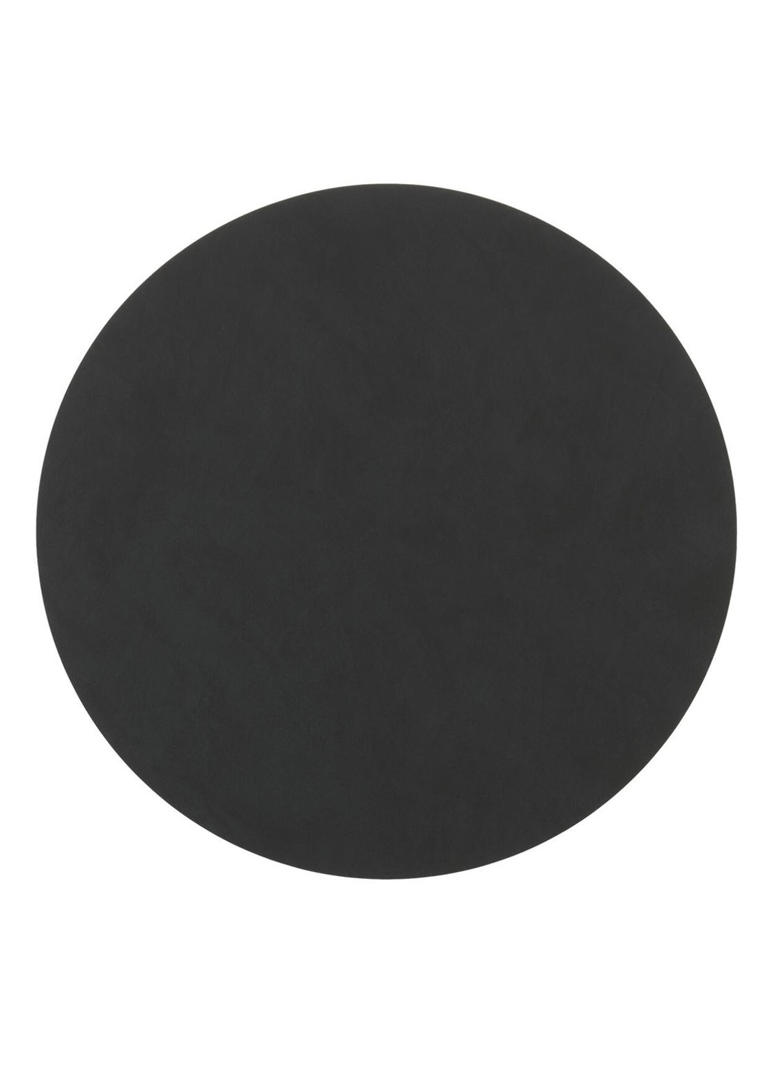LIND DNA Table Mat Circle placemat van  leer 40 cm - voorkant 3 zwart