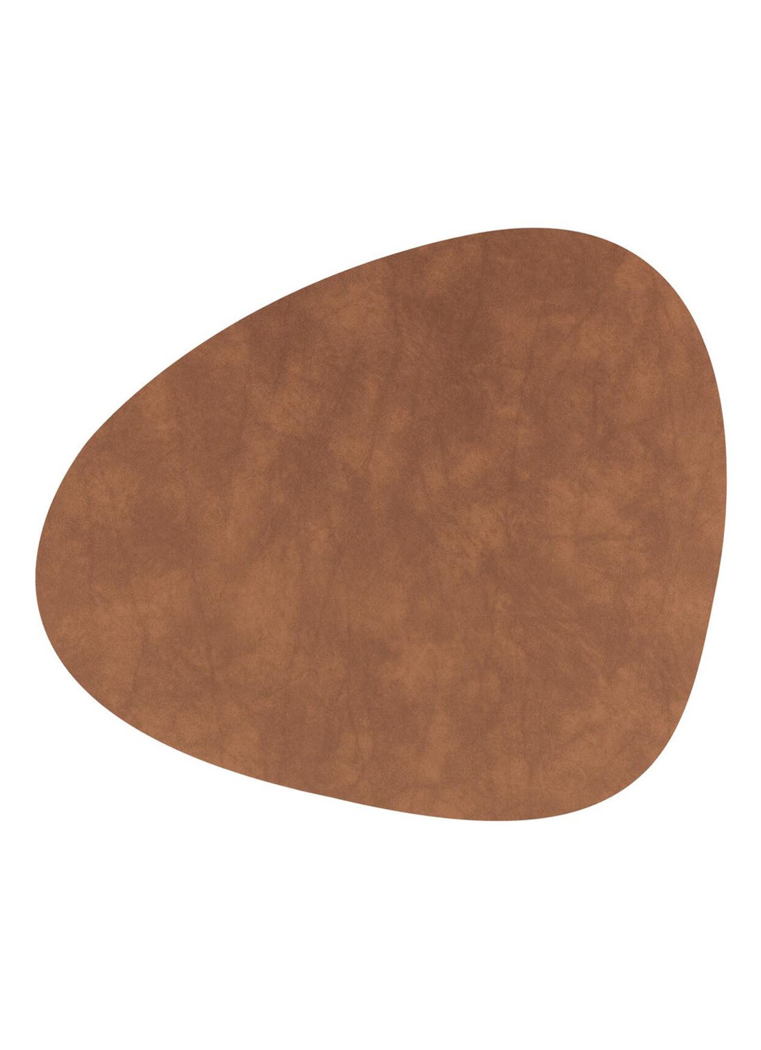 LIND DNA Table Mat Curve placemat van leer 37 x 44 cm - voorkant bruin