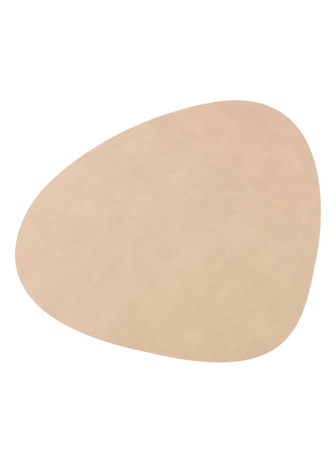 LIND DNA  Table Mat Curve placemat van leer 37 x 44 cm - voorkant 3 zand