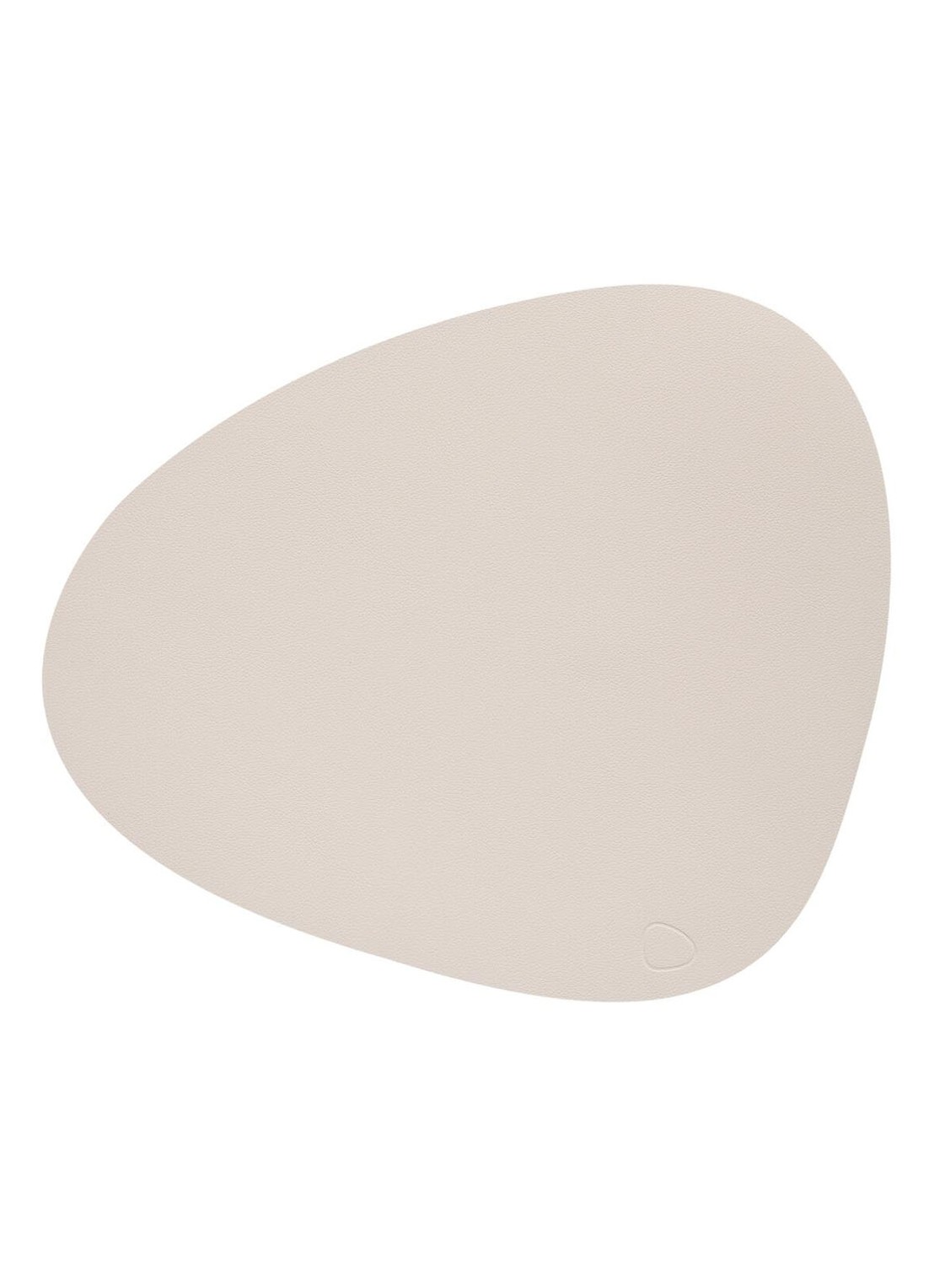 LIND DNA Table Mat Curve placemat van  leer 37 x 44 cm - voorkant 3 beige