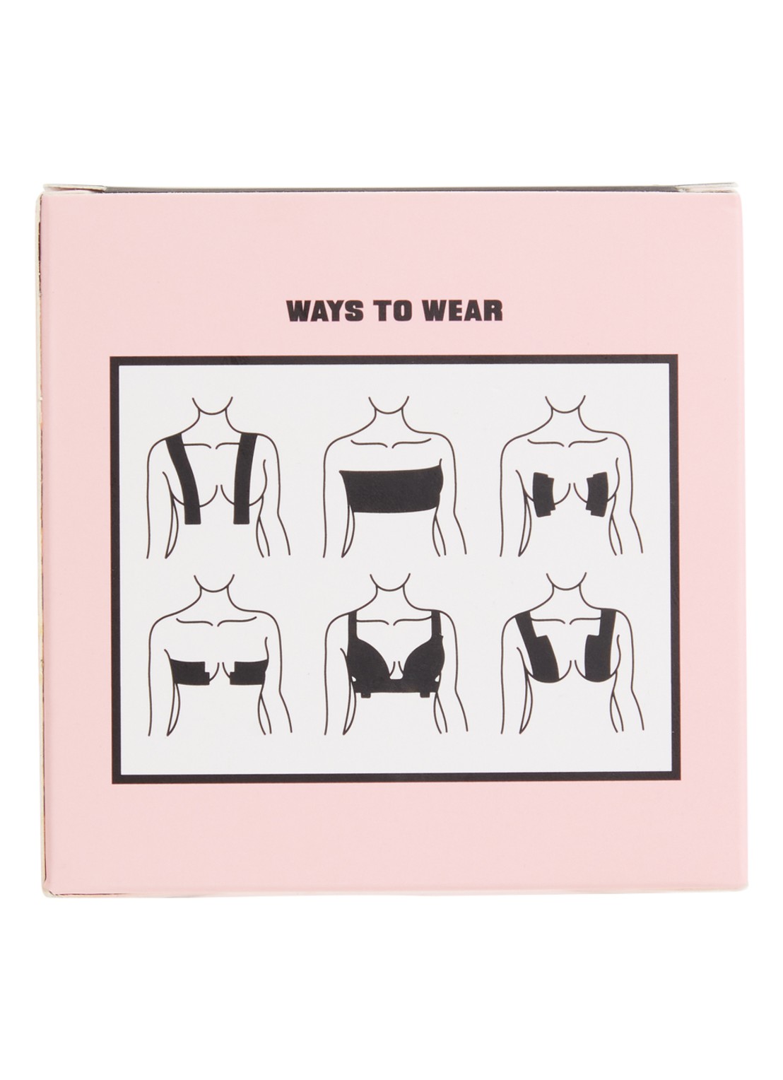 Litchy Boob tape 5 meter - achterkant zwart