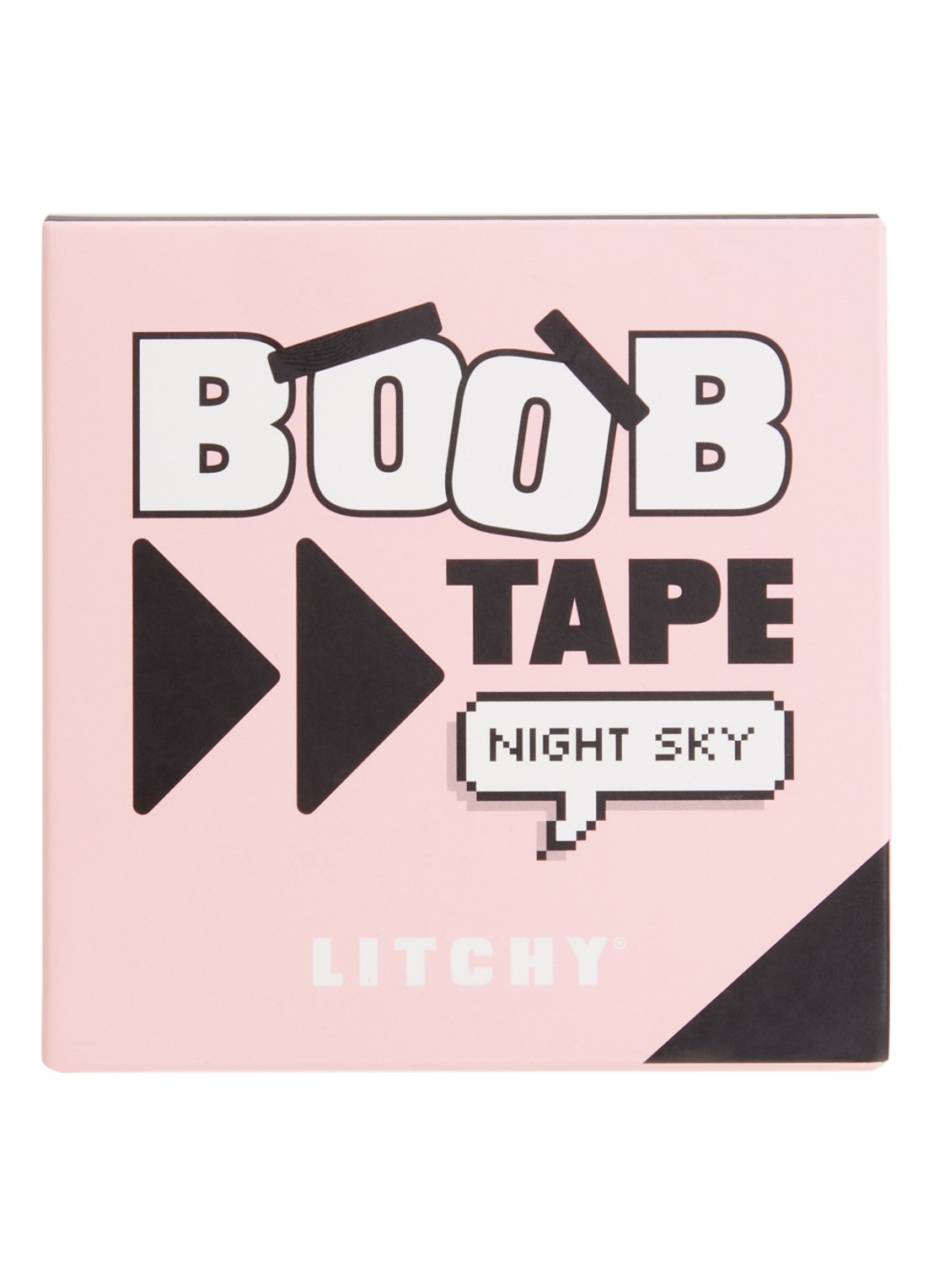 Litchy Boob tape 5 meter - voorkant 2 zwart