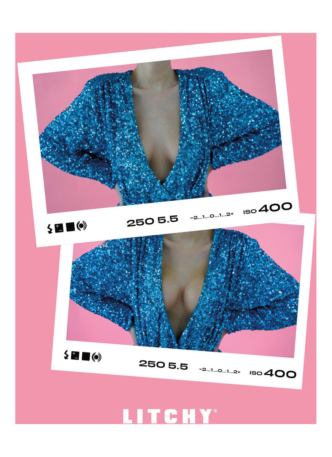 Litchy Boob Tape - detail 2 donkerblauw