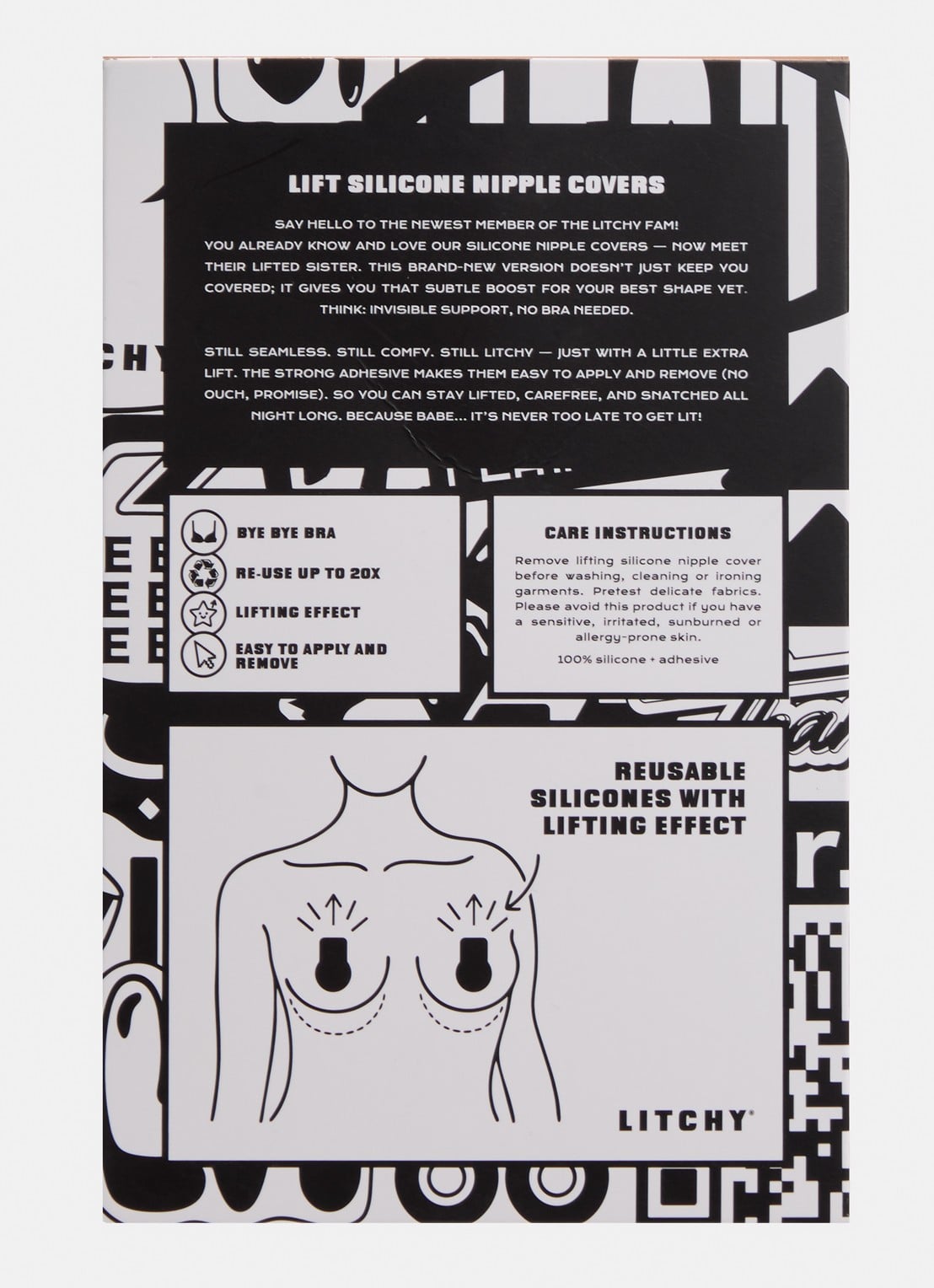 Litchy Lifiting silicone nipple cover  - voorkant 2 zand