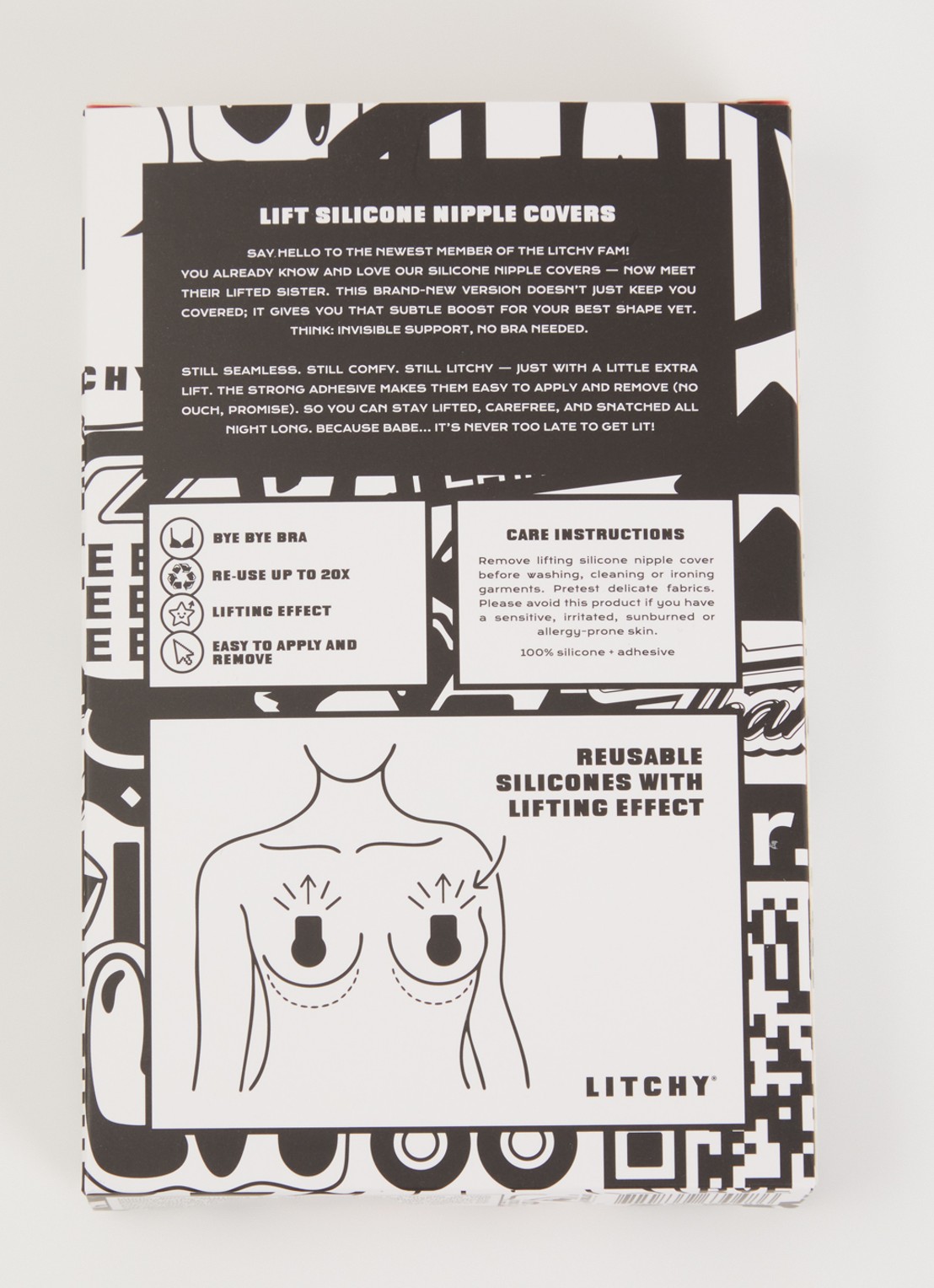Litchy Lift Silicone tepelplakkers - voorkant 2 beige