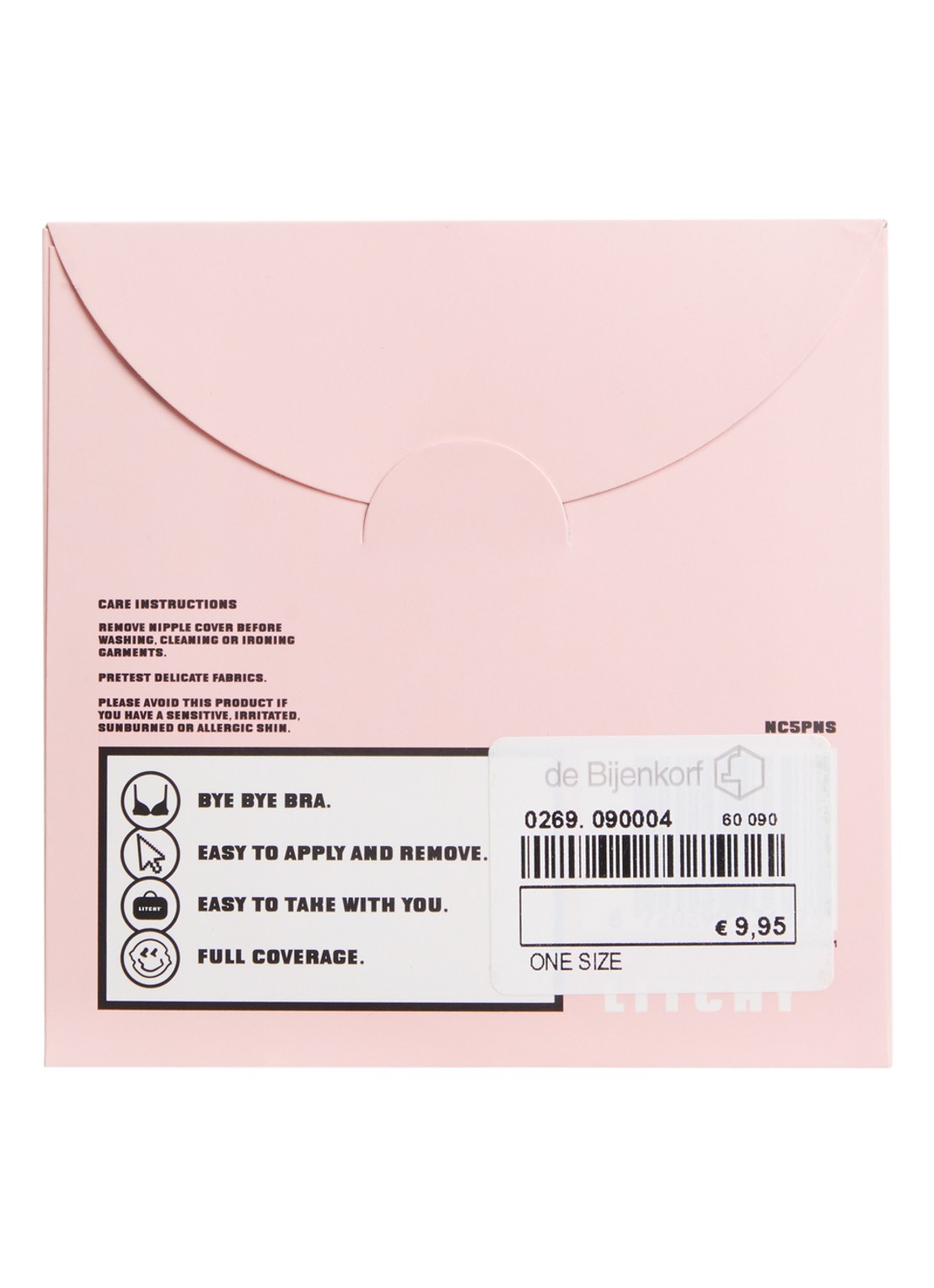 Litchy Nipple cover in 5-pack  - achterkant 2 zwart