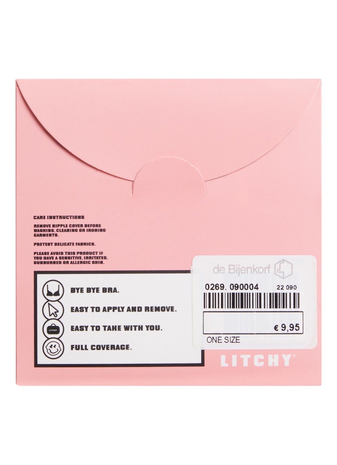 Litchy Nipple Cover tepelplakker in 5-pack  - achterkant beige