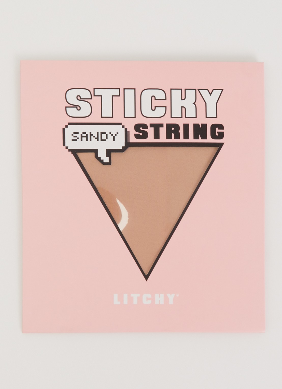 Litchy Sticky plak string - voorkant beige