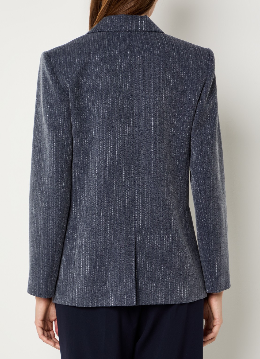 Liu Jo Blazer met imitatieparels en paspelzakken - achterkant donkerblauw