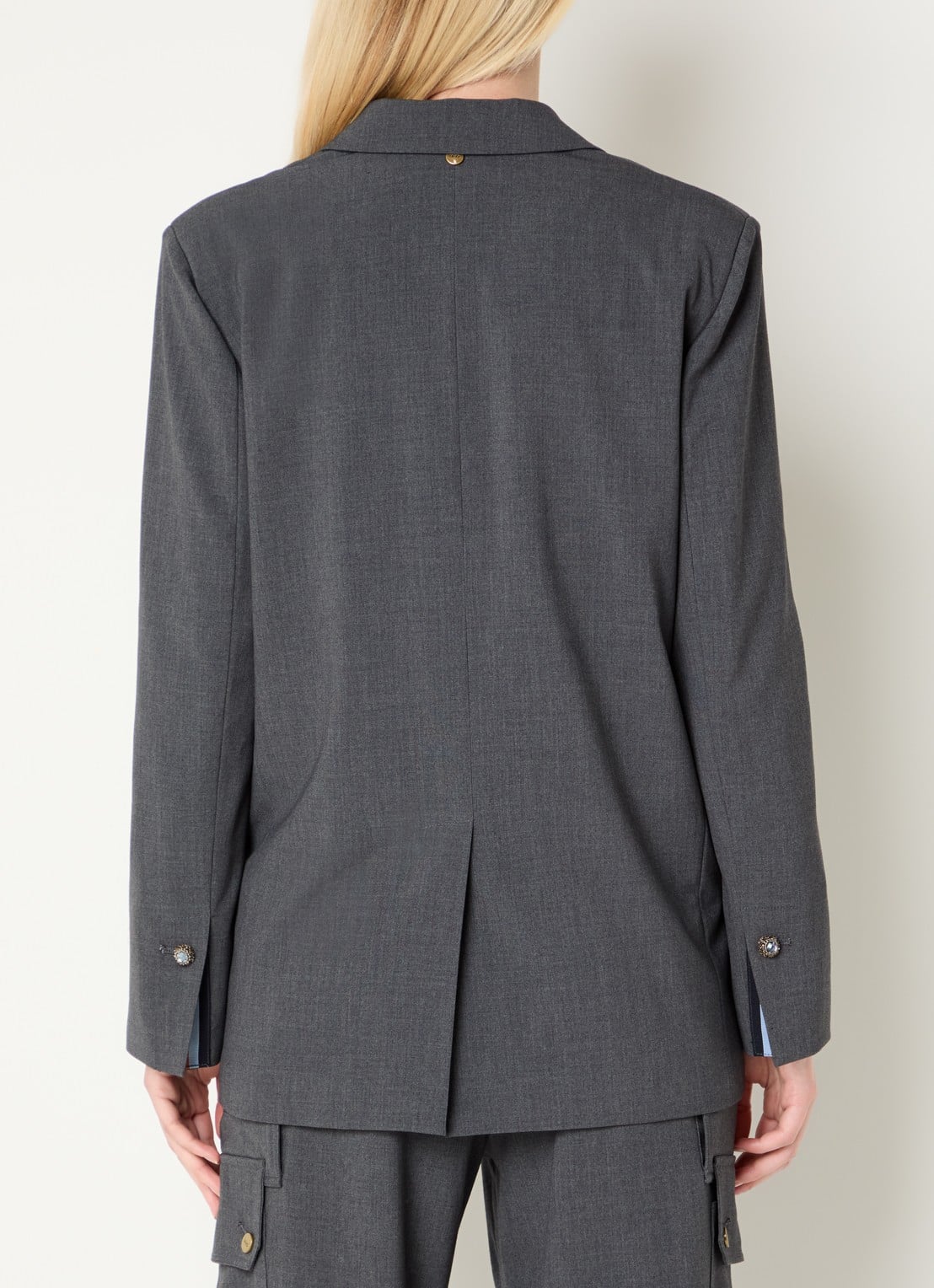 Liu Jo Blazer met klepzakken - achterkant donkergrijs