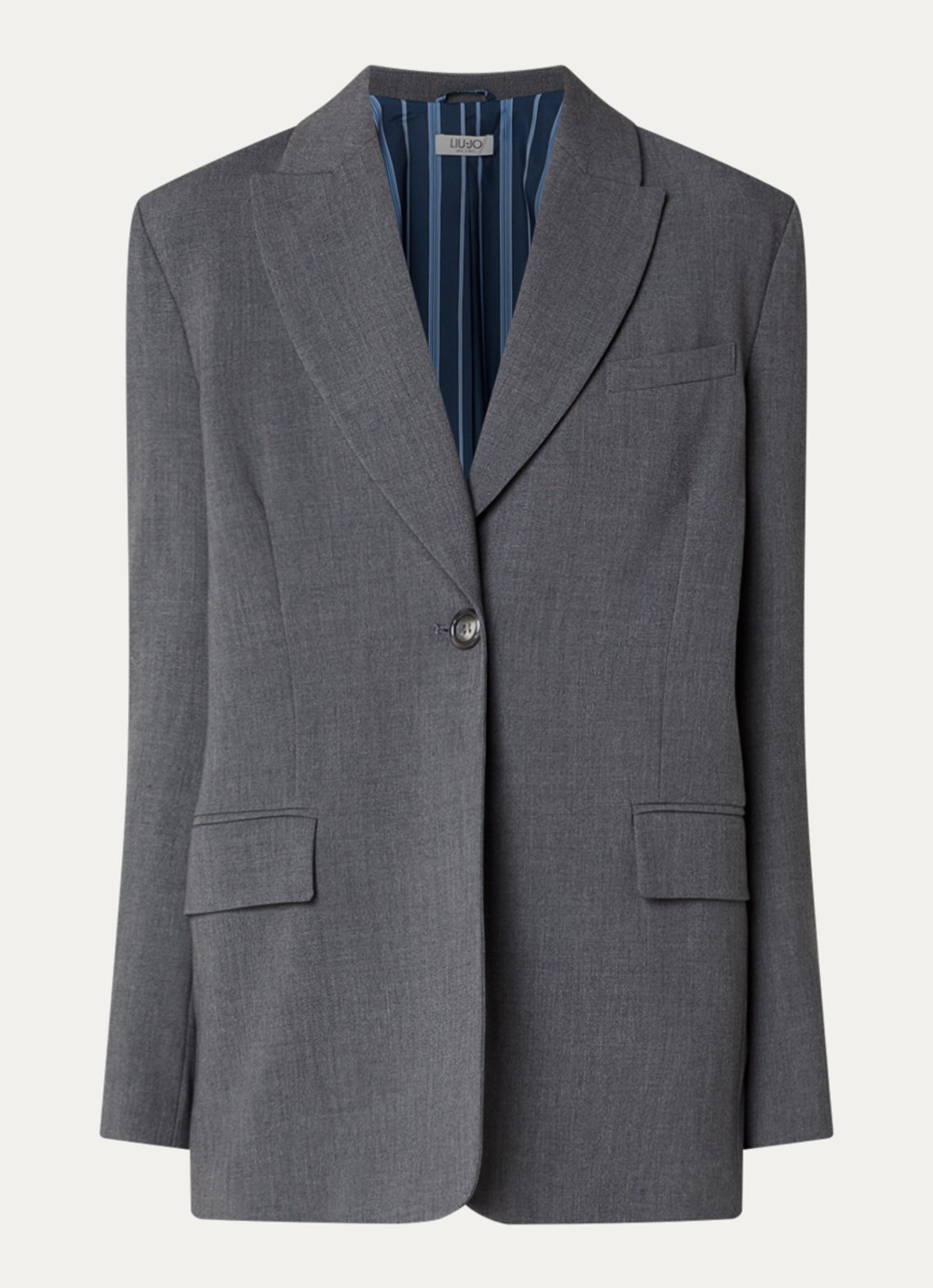 Liu Jo Blazer met klepzakken - voorkant 3 donkergrijs