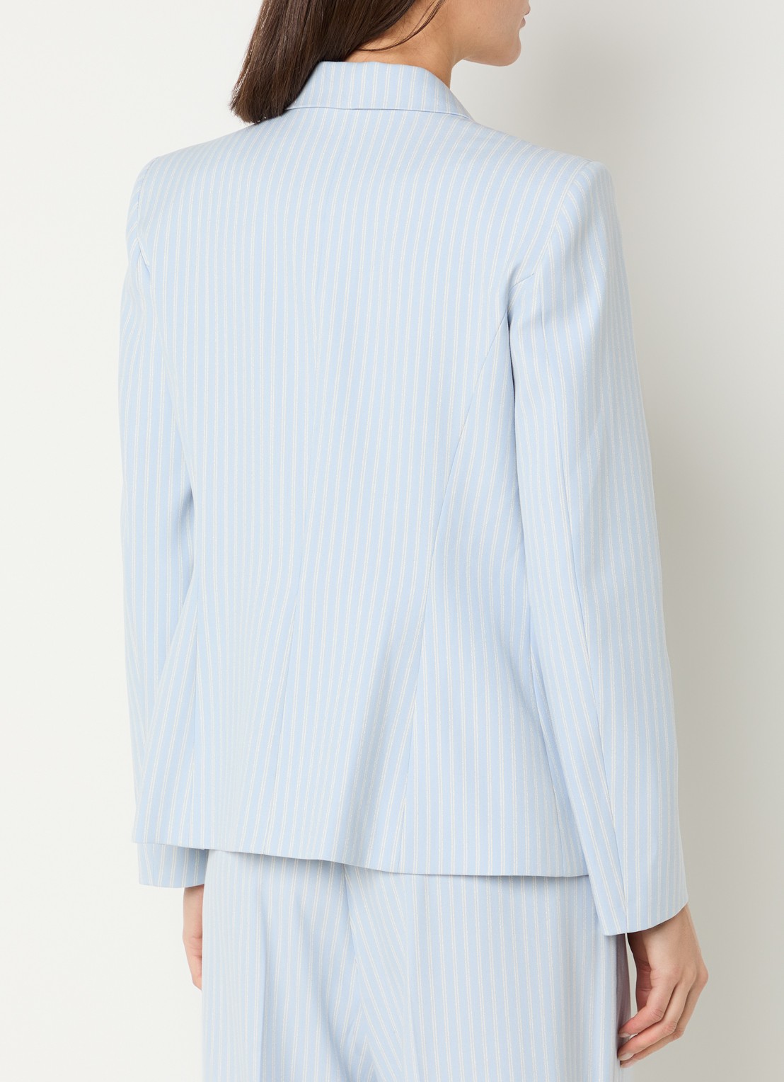 Liu Jo Blazer met lurex en schoudervulling - achterkant lichtblauw
