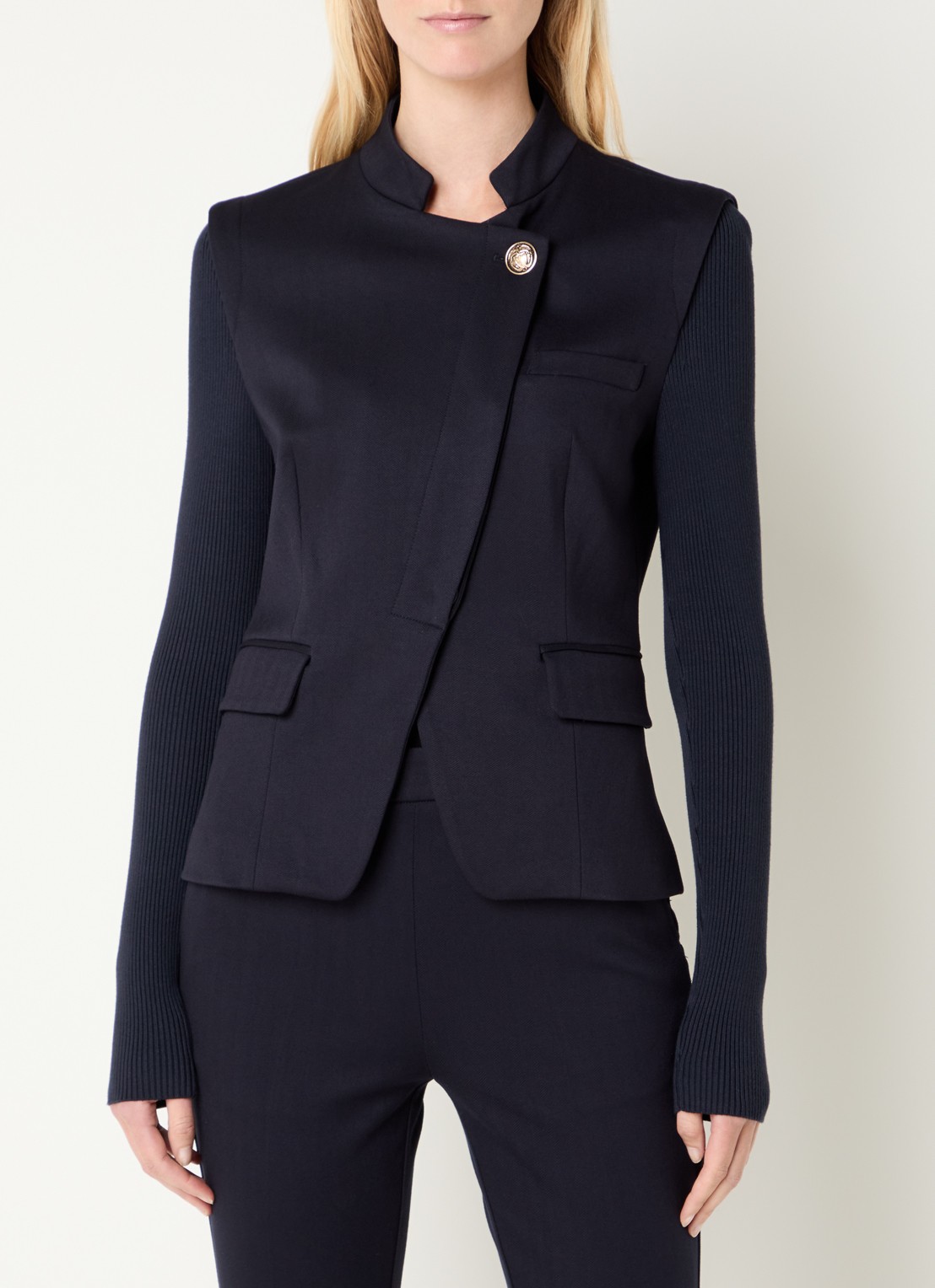 Liu Jo Blazer met opgestikte zakken - detail 4 donkerblauw