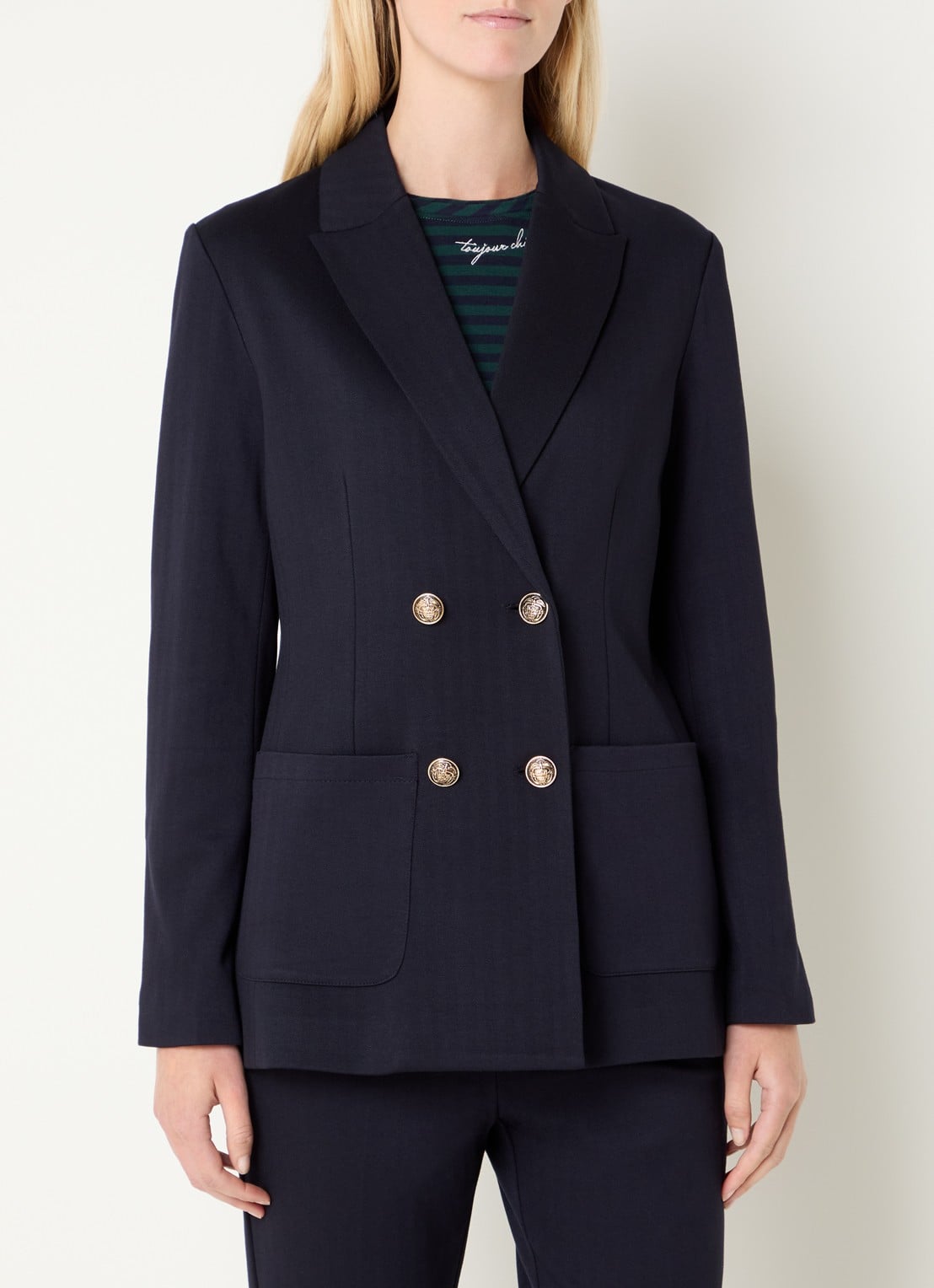 Liu Jo Blazer met opgestikte zakken - detail 3 donkerblauw