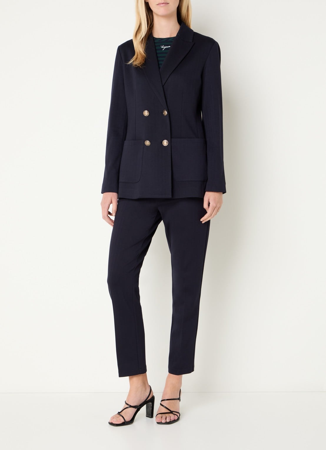 Liu Jo Blazer met opgestikte zakken - voorkant 2 donkerblauw