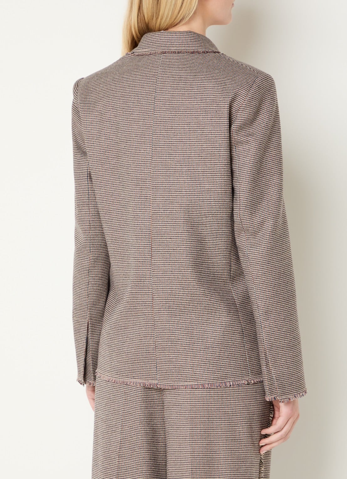 Liu Jo Blazer met pied-de-poule dessin - achterkant 2 camel